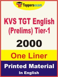KVS TGT English (Prelims) Tier-1 One Liner Book in English.