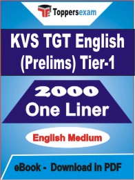 KVS TGT English (Prelims) Tier-1 One Liner Book PDF in English