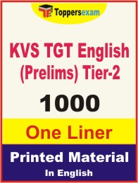 KVS TGT English (Prelims) Tier-2 One Liner Book in English.