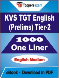 KVS TGT English (Prelims) Tier-2 One Liner Book PDF in English