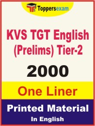 KVS TGT English (Prelims) Tier-2 One Liner Book in English.