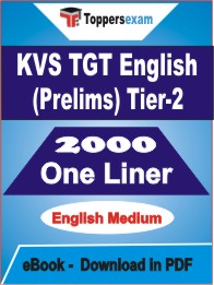 KVS TGT English (Prelims) Tier-2 One Liner Book PDF in English
