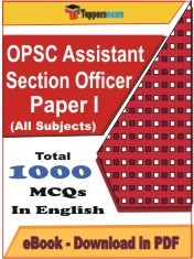 EBook of OPSC Assistant Section Officer Paper 1 Exam (MCQ) in PDF Format in English