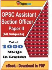 EBook of OPSC Assistant Section Officer Paper II Exam, PDF Format in English