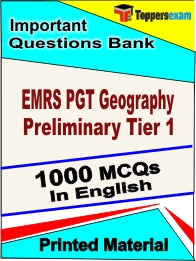 EMRS PGT Geography Preliminary Tier 1 Book in English - Objective MCQ