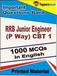 RRB Junior Engineer (P Way) CBT 1 Book in English - Objective MCQ