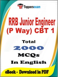 RRB Junior Engineer (P Way) CBT 1 PDF Book in English - MCQ / Objective Questions
