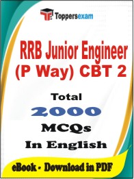 RRB Junior Engineer (P Way) CBT 2 PDF Book in English - MCQ / Objective Questions