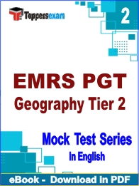 EMRS PGT Geography Tier 2 PDF Book In English - Question Paper