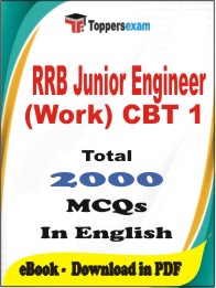 RRB Junior Engineer (Works) CBT 1 PDF Book in English - MCQ / Objective Questions