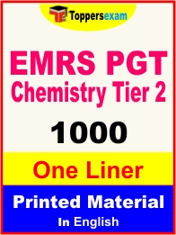 EMRS PGT Chemistry Tier 2 One Liner Book in English
