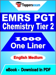 EMRS PGT Chemistry Tier 2 One Liner Book PDF in English