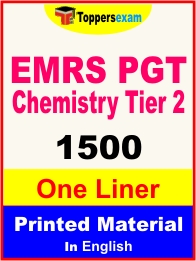 EMRS PGT Chemistry Tier 2 One Liner Book in English