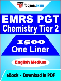 EMRS PGT Chemistry Tier 2 One Liner Book PDF in English