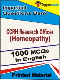 CCRH Research Officer (Homeopathy) Book in English - Objective MCQ