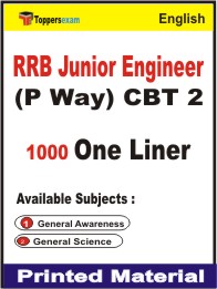 RRB Junior Engineer (P Way) CBT 2 One Liner Book in English