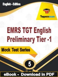 EMRS TGT English Preliminary  (Tier-1)  Test PDF Book In English - Practice Set