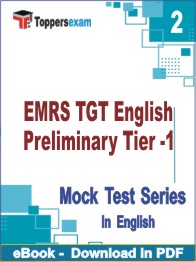 EMRS TGT English Preliminary  (Tier-1)  Test PDF Book In English - Question Paper