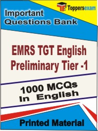 EMRS TGT English Preliminary  (Tier-1)   Book in English - Objective MCQ