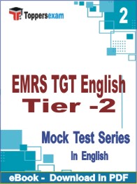 EMRS TGT English (Tier- 2)  Test PDF Book In English - Question Paper