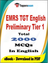 EMRS TGT English Preliminary  (Tier-1)   PDF Book In English - MCQ / Objective Questions