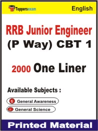 RRB Junior Engineer (P Way) CBT 1 One Liner Book in English