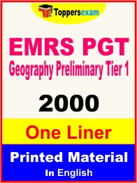 EMRS PGT Geography Preliminary Tier 1 One Liner Book in English