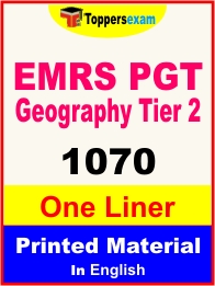 EMRS PGT Geography Tier 2 One Liner Book in English