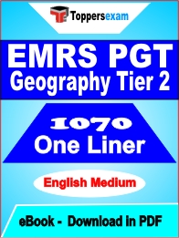 EMRS PGT Geography Tier 2 One Liner Book PDF in English