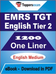 EMRS TGT English (Tier-2) One Liner Book PDF in English