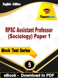 RPSC Assistant Professor (Sociology) Paper 1 Test PDF Book In English - Practice Set
