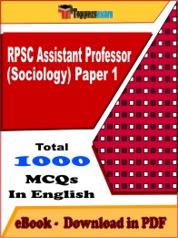 RPSC Assistant Professor (Sociology) Paper 1 PDF Book in English - MCQ / Objective Questions