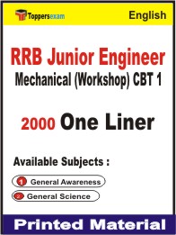 RRB Junior Engineer Mechanical (Workshop) CBT 1 One Liner Book in English