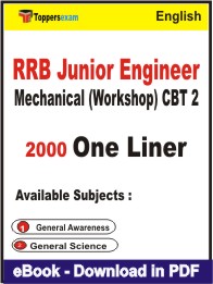 RRB Junior Engineer Mechanical (Workshop) CBT 2 One Liner Book PDF in English