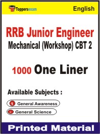 RRB Junior Engineer Mechanical (Workshop) CBT 2 One Liner Book in English
