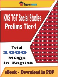 KVS TGT Social Studies Prelims (Tier-1)   PDF Book In English - MCQ / Objective Questions