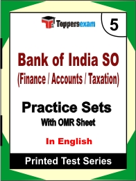Bank of India SO (Finance / Accounts / Taxation) Book in English - Mock Test / Practice Set