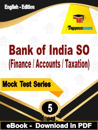 Bank of India SO (Finance / Accounts / Taxation)  PDF Book In English - Practice Set