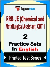 RRB JE (Chemical and Metallurgical Assistant) CBT 1 Book in English - Question Paper / Practice Set