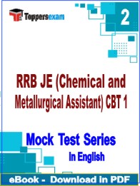RRB JE (Chemical and Metallurgical Assistant) CBT 1 Test PDF Book In English - Question Paper