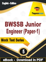 BWSSB Junior Engineer (Paper-1)  PDF Book In English - Practice Set