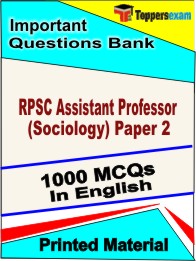 RPSC Assistant Professor (Sociology) Paper 2 Book in English - Objective MCQ