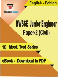 BWSSB Junior Engineer Paper-2 (Civil) PDF Book In English - Mock Test/Practice Set