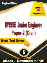 BWSSB Junior Engineer Paper-2 (Civil)  PDF Book In English - Practice Set