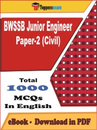 BWSSB Junior Engineer Paper-2 (Civil) PDF Book In English - MCQ / Objective Questions