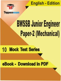 BWSSB Junior Engineer Paper-2 (Mechanical) PDF Book In English - Mock Test/Practice Set
