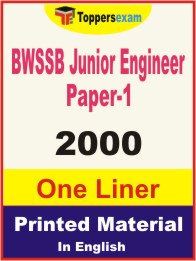 BWSSB Junior Engineer Paper-1 One Liner Book PDF in English