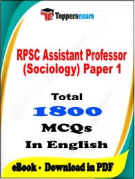RPSC Assistant Professor (Sociology) Paper 1 PDF Book in English - MCQ / Objective Questions