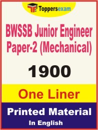 BWSSB Junior Engineer Paper-2 (Mechanical) One Liner Book in English