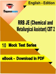 RRB JE (Chemical and Metallurgical Assistant) CBT 2 Test PDF Book in English - Mock Test/Practice Set